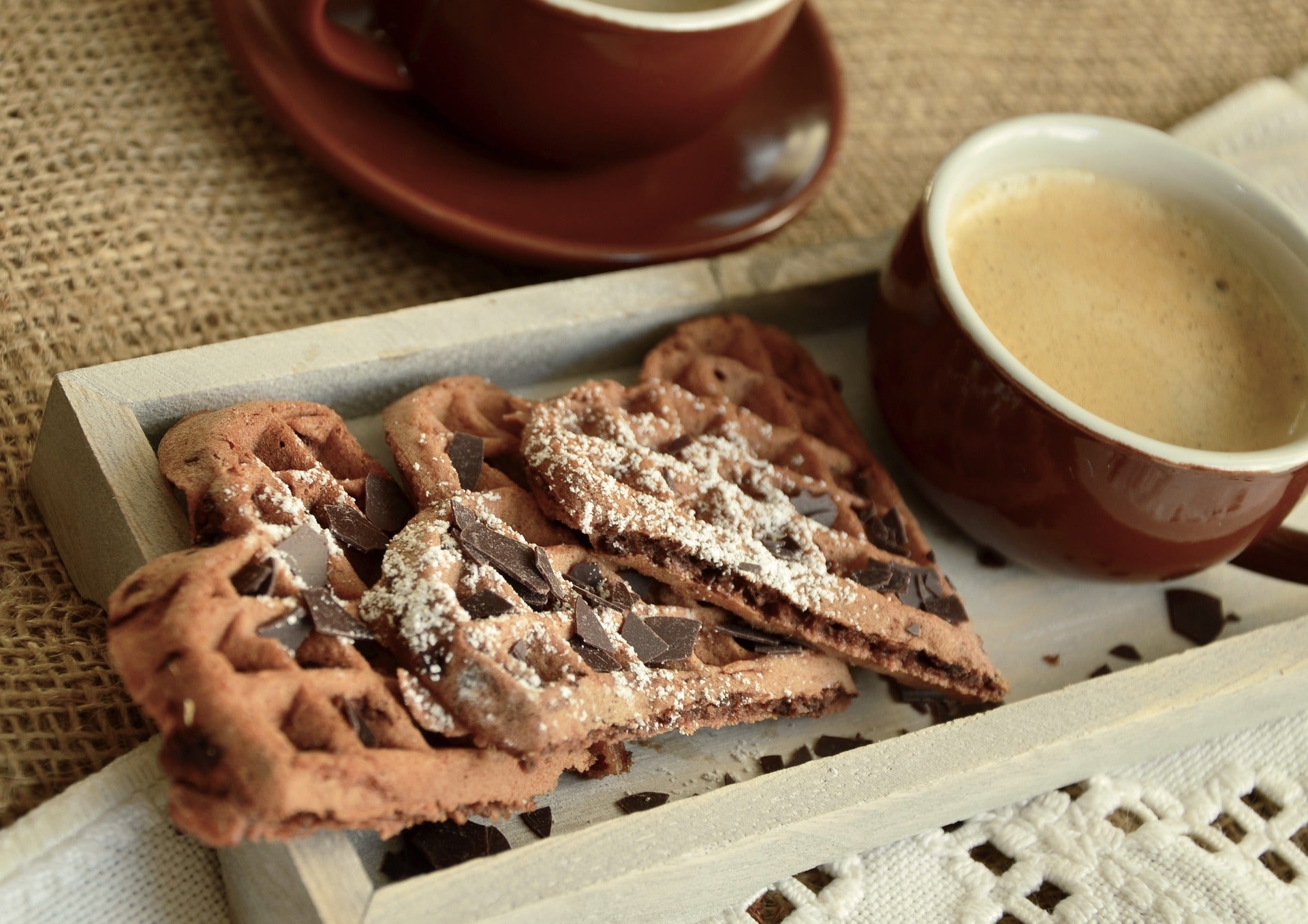 Chocolate Peanut Butter Waffles